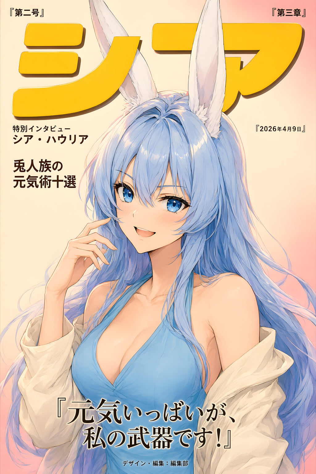 Arifureta Shea Blue Magazine Cover Anime Poster — raw