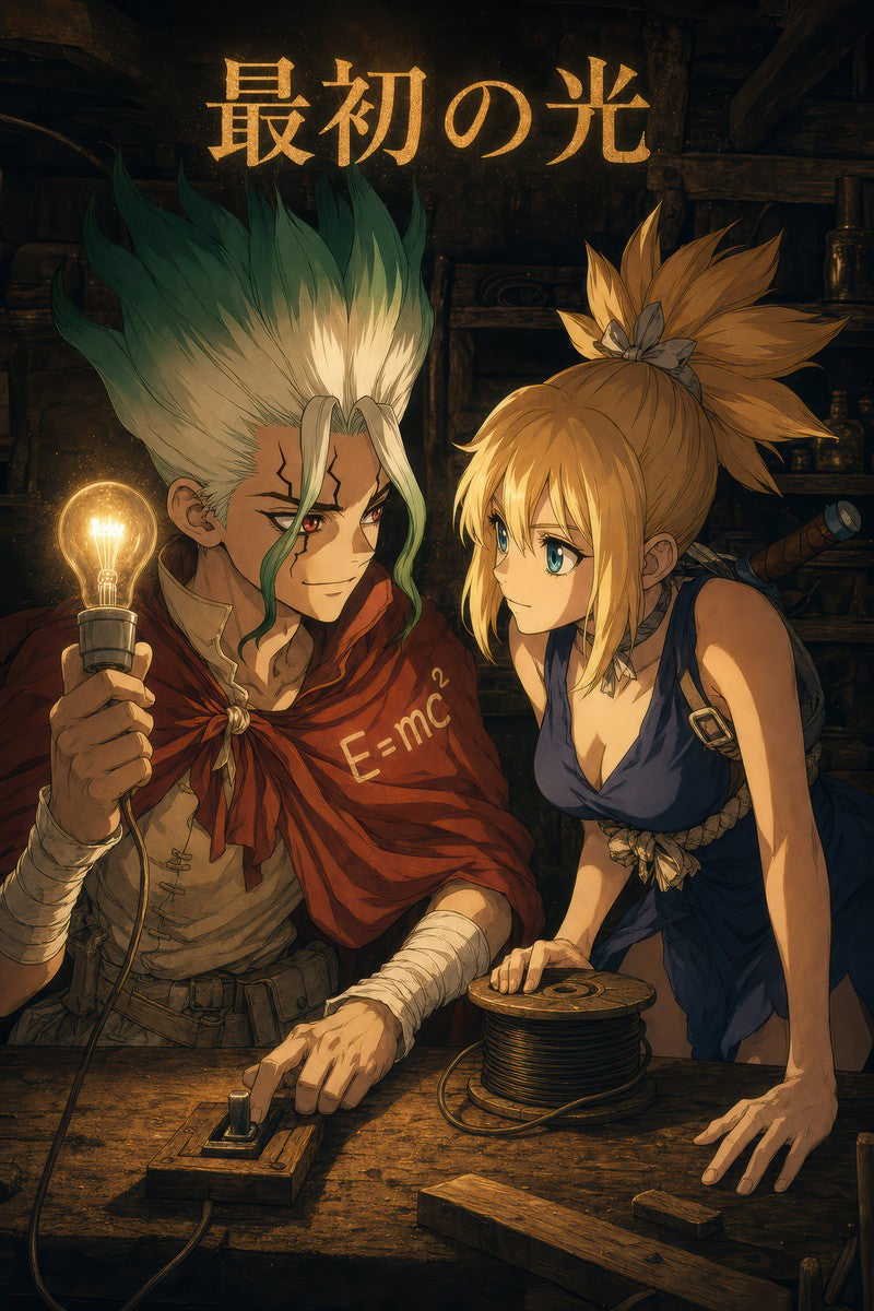 Dr. Stone P14 Senku Kohaku Firstlight Anime Poster