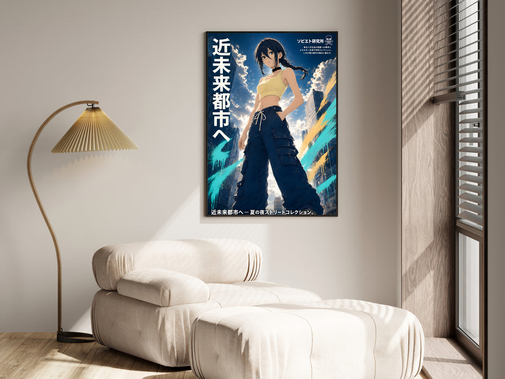 Chainsaw Man Reze Future City Streetwear Anime Poster — i01455