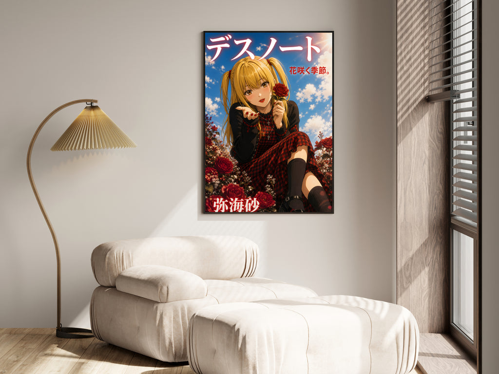 Death Note Misa Red Rose Garden Anime Poster — i01455