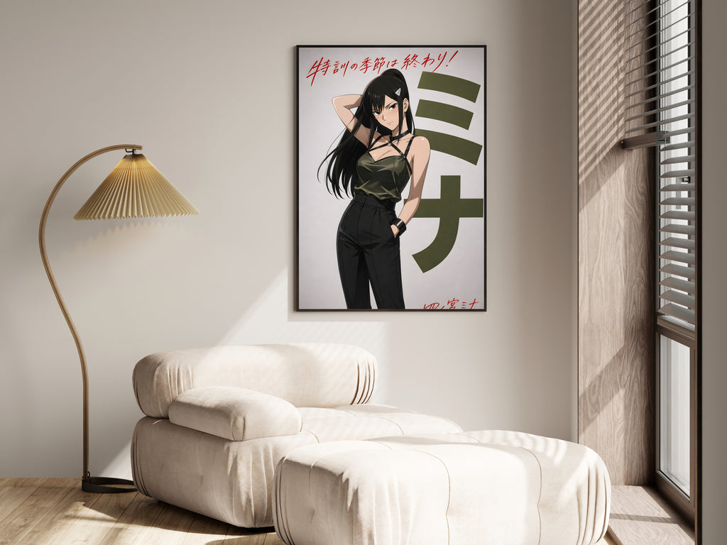 Kaiju No. 8 Mina Ashiro Olive Camisole Editorial Anime Poster — i01455