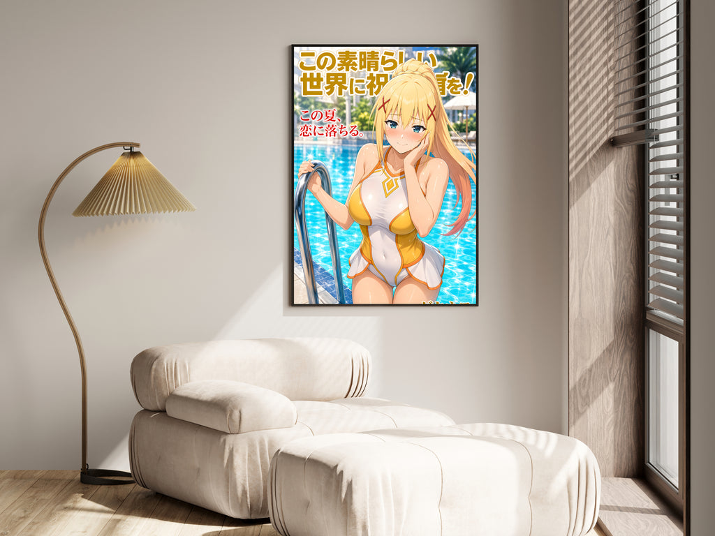 KonoSuba Darkness Golden Pool Summer Anime Poster — i01455