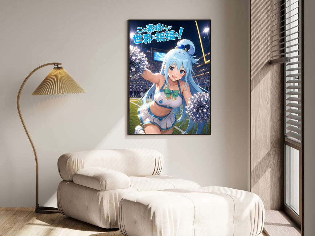 KonoSuba Aqua Silver Cheerleader Anime Poster — i01455
