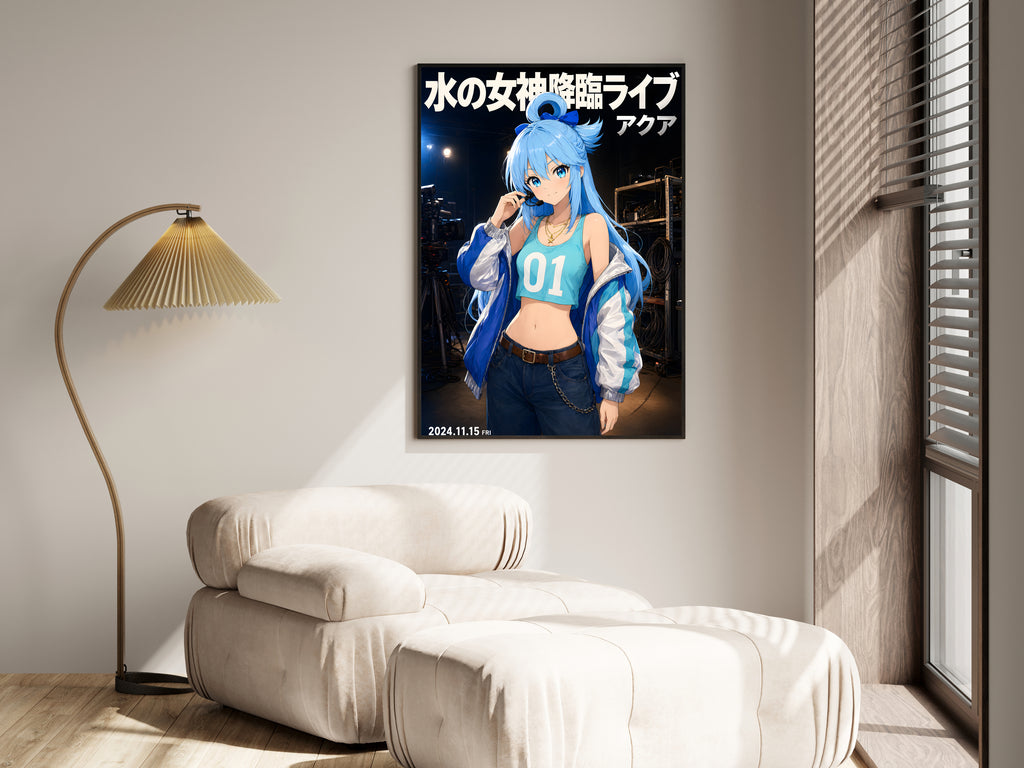 KonoSuba Aqua Backstage Portrait Anime Poster — i01455