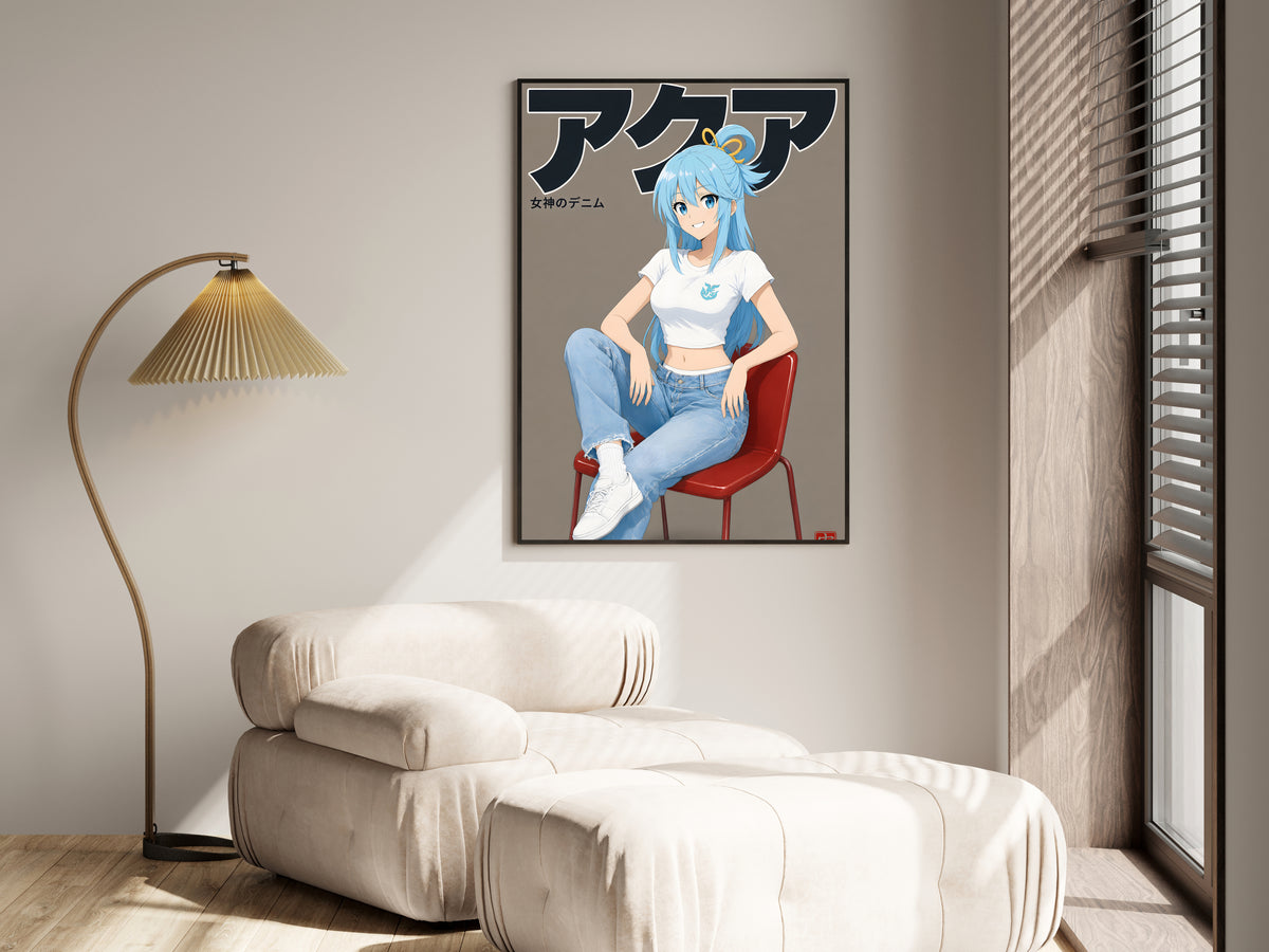 KonoSuba Aqua Denim Studio Anime Poster — i01455