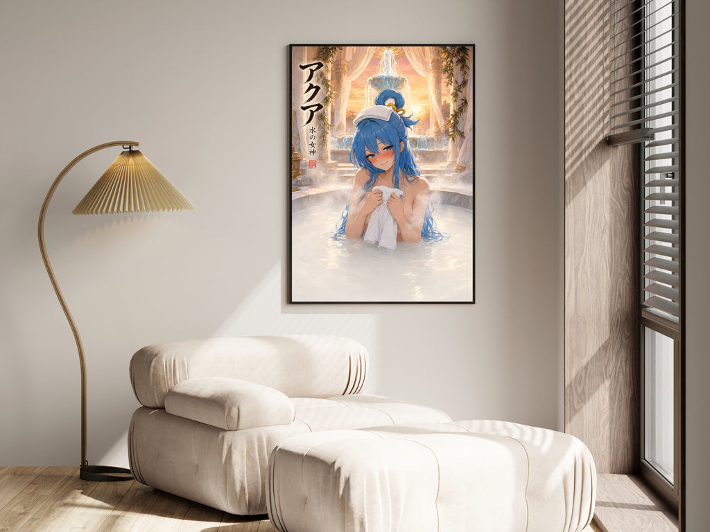 KonoSuba Aqua Golden Onsen Anime Poster — i01455