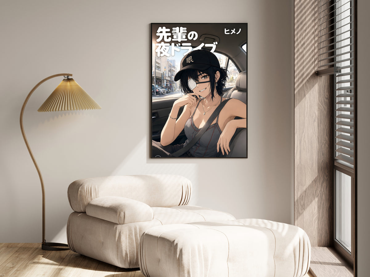Chainsaw Man Himeno Car Seat Portrait Anime Poster — i01455