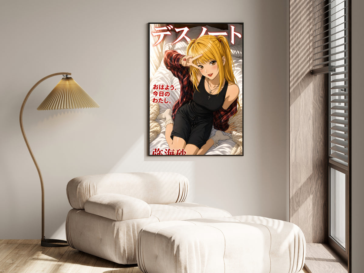 Death Note Misa Morning Peace Sign Anime Poster — i01455