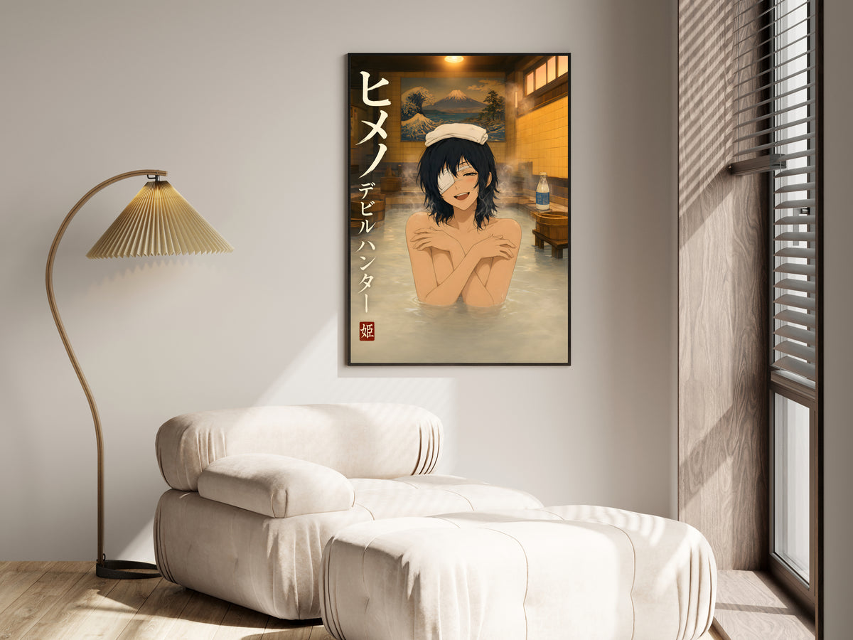 Chainsaw Man Himeno Warm Onsen Portrait Anime Poster — i01455