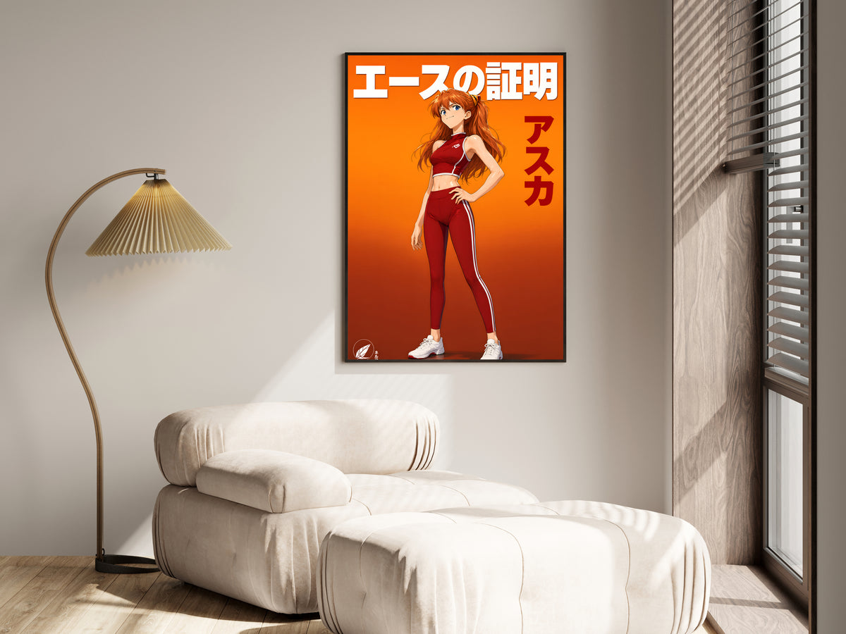 Evangelion Asuka Red Activewear Portrait Anime Poster — i01455