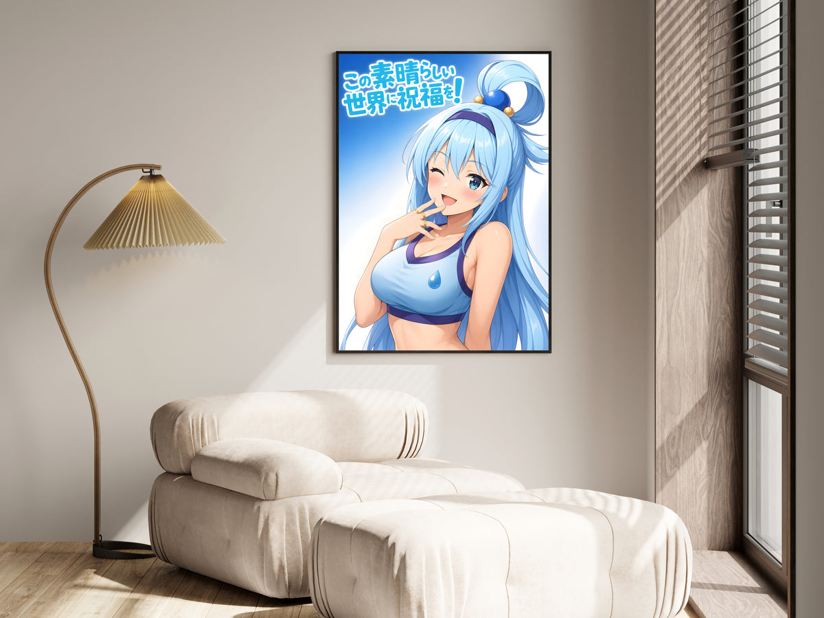 KonoSuba Aqua Blue Studio Wink Anime Poster — i01455