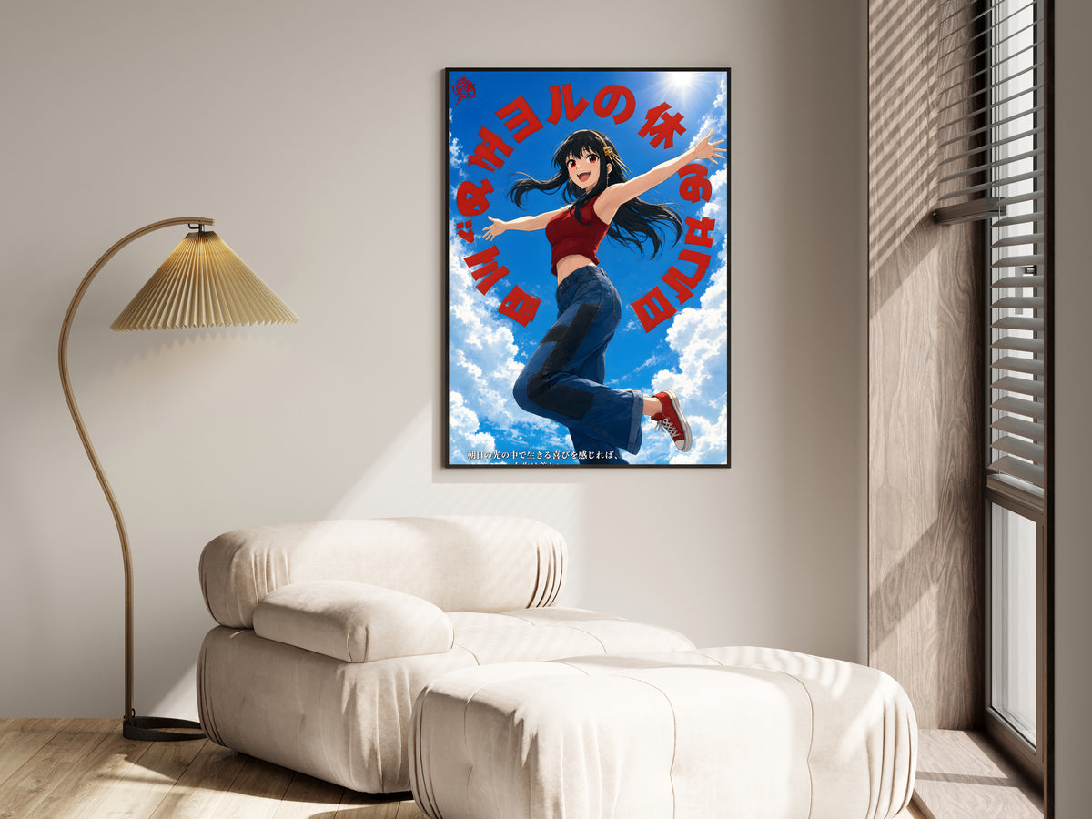Spy x Family Yor Blue Sky Circle Portrait Anime Poster — i01455