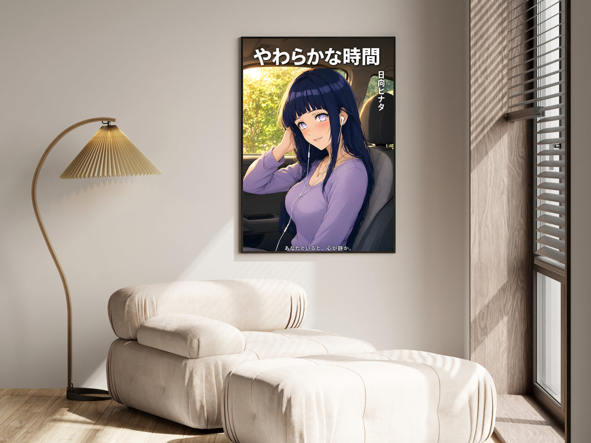Naruto Hinata Road Trip Earbuds Anime Poster — i01455