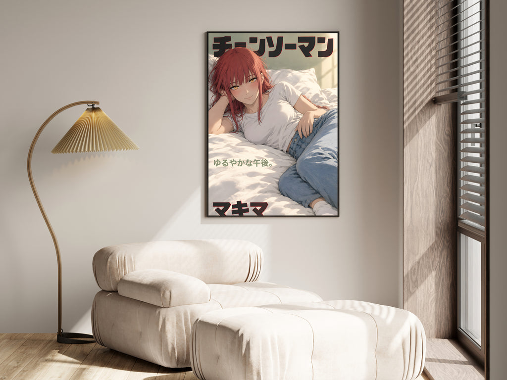 Chainsaw Man Makima Sunlit Afternoon Anime Poster — i01455