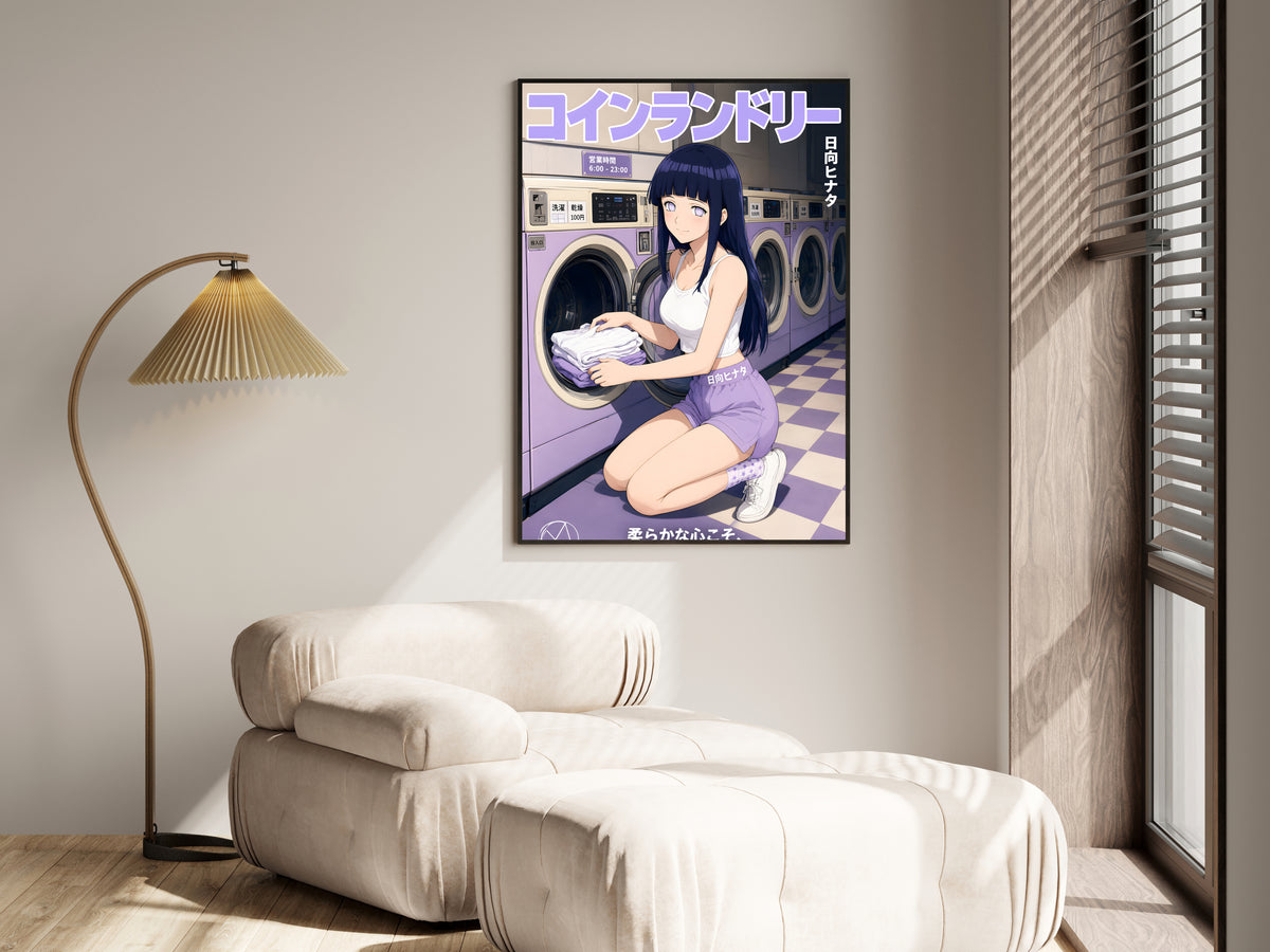 Naruto Hinata Lavender Laundry Day Anime Poster — i01455