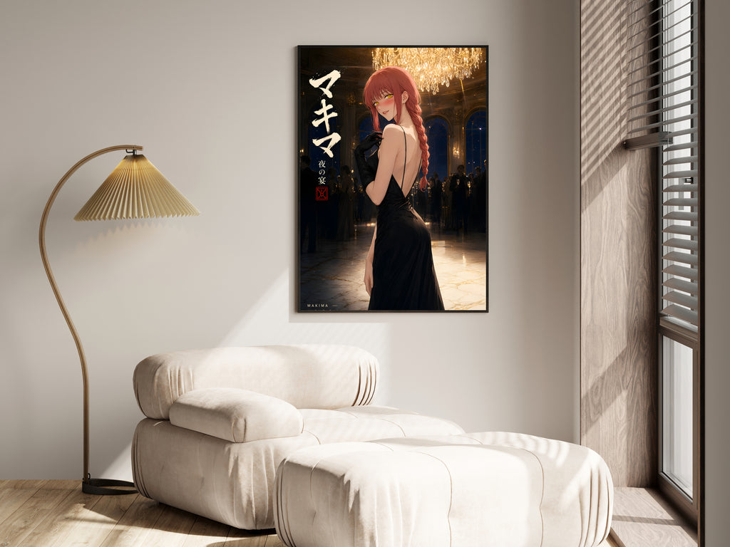 Chainsaw Man Makima Chandelier Gala Gown Anime Poster — i01455