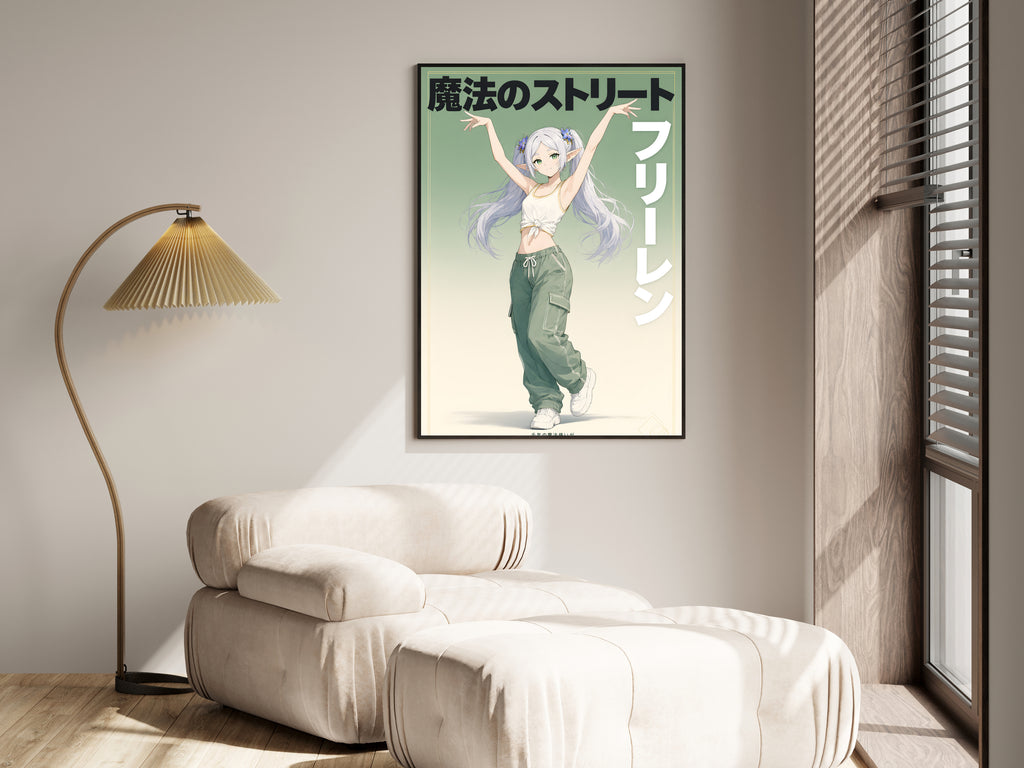 Frieren Green Cargo Streetwear Anime Poster — i01455
