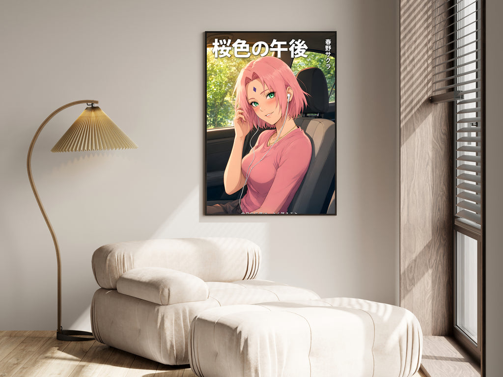 Naruto Sakura Road Trip Earbuds Anime Poster — i01455