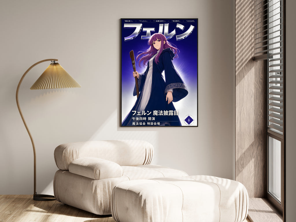 Frieren Fern Silver Robe Portrait Anime Poster — i01455