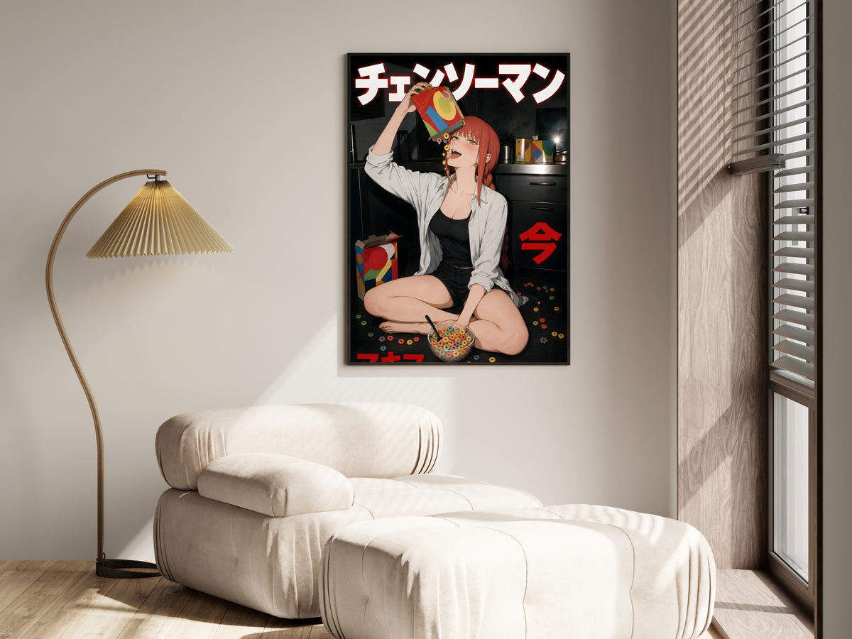 Chainsaw Man Makima Midnight Cereal Portrait Anime Poster — i01455