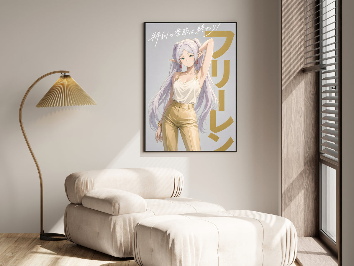Frieren Golden Trousers Fashion Anime Poster — i01455