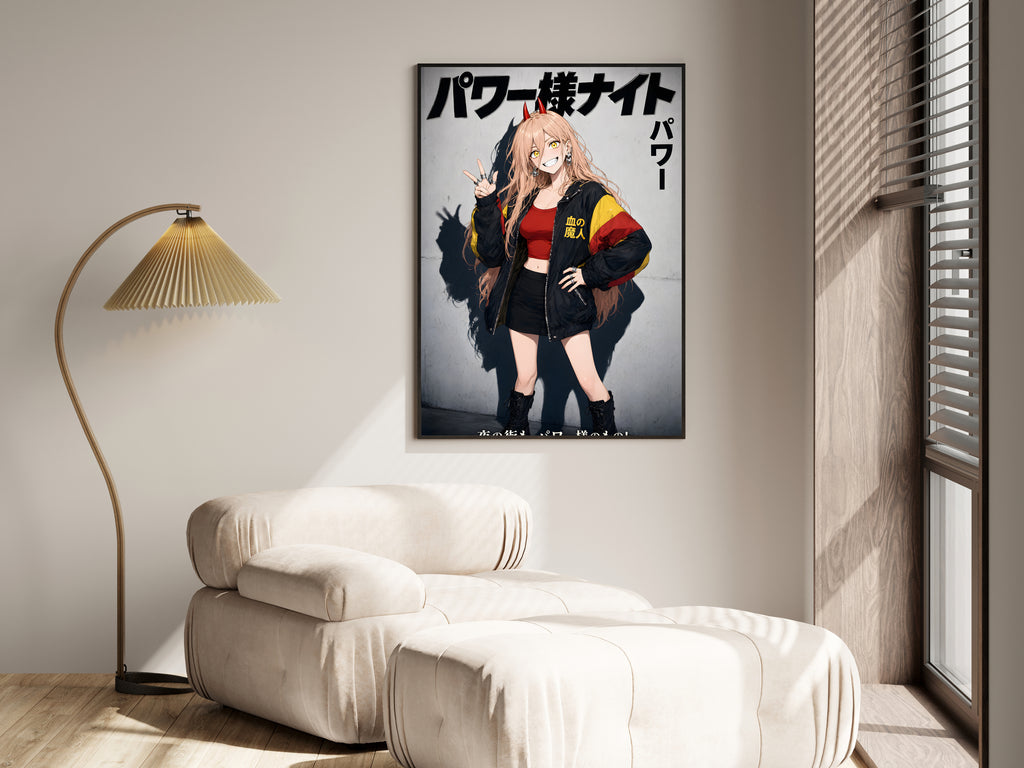 Chainsaw Man Power Moto Jacket Anime Poster — i01455