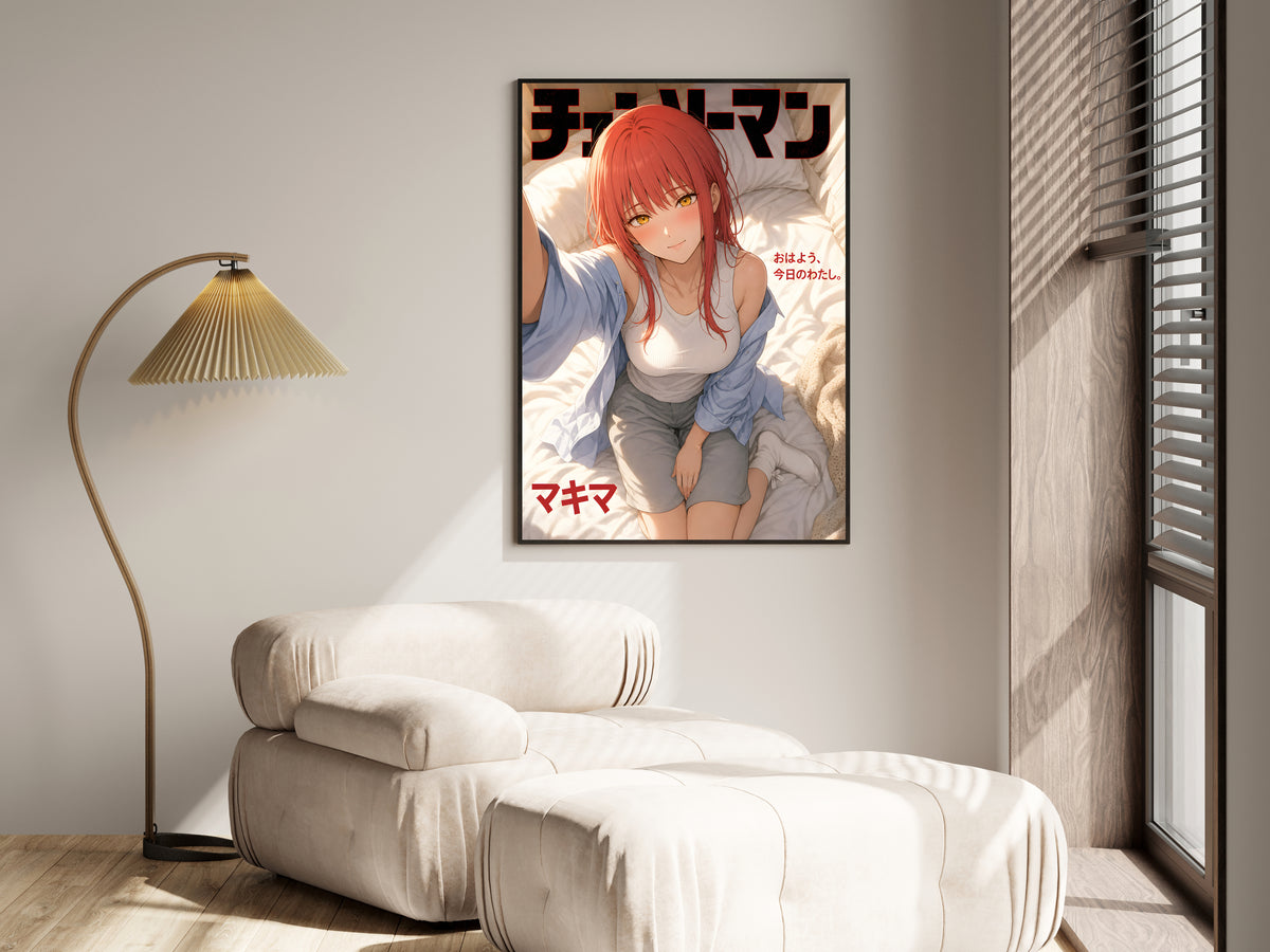 Chainsaw Man Makima Morning Selfie Anime Poster — i01455