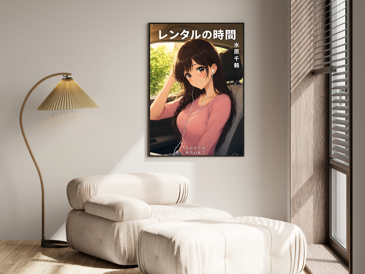 Rent a Girlfriend Chizuru Road Trip Earbuds Anime Poster — i01455