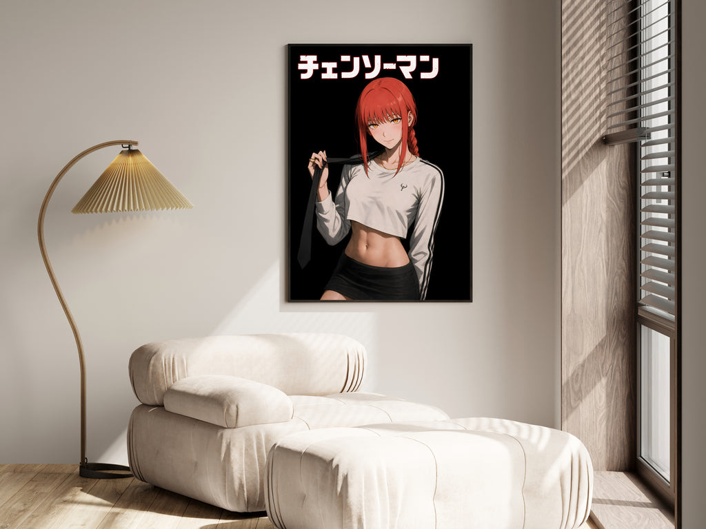 Chainsaw Man Makima Black Skirt Flash Portrait Anime Poster — i01455