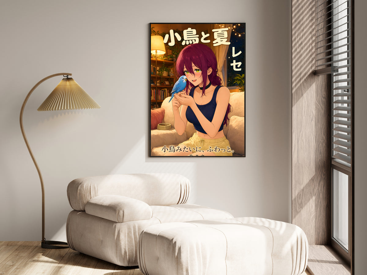 Chainsaw Man Reze Blue Budgie Portrait Anime Poster — i01455