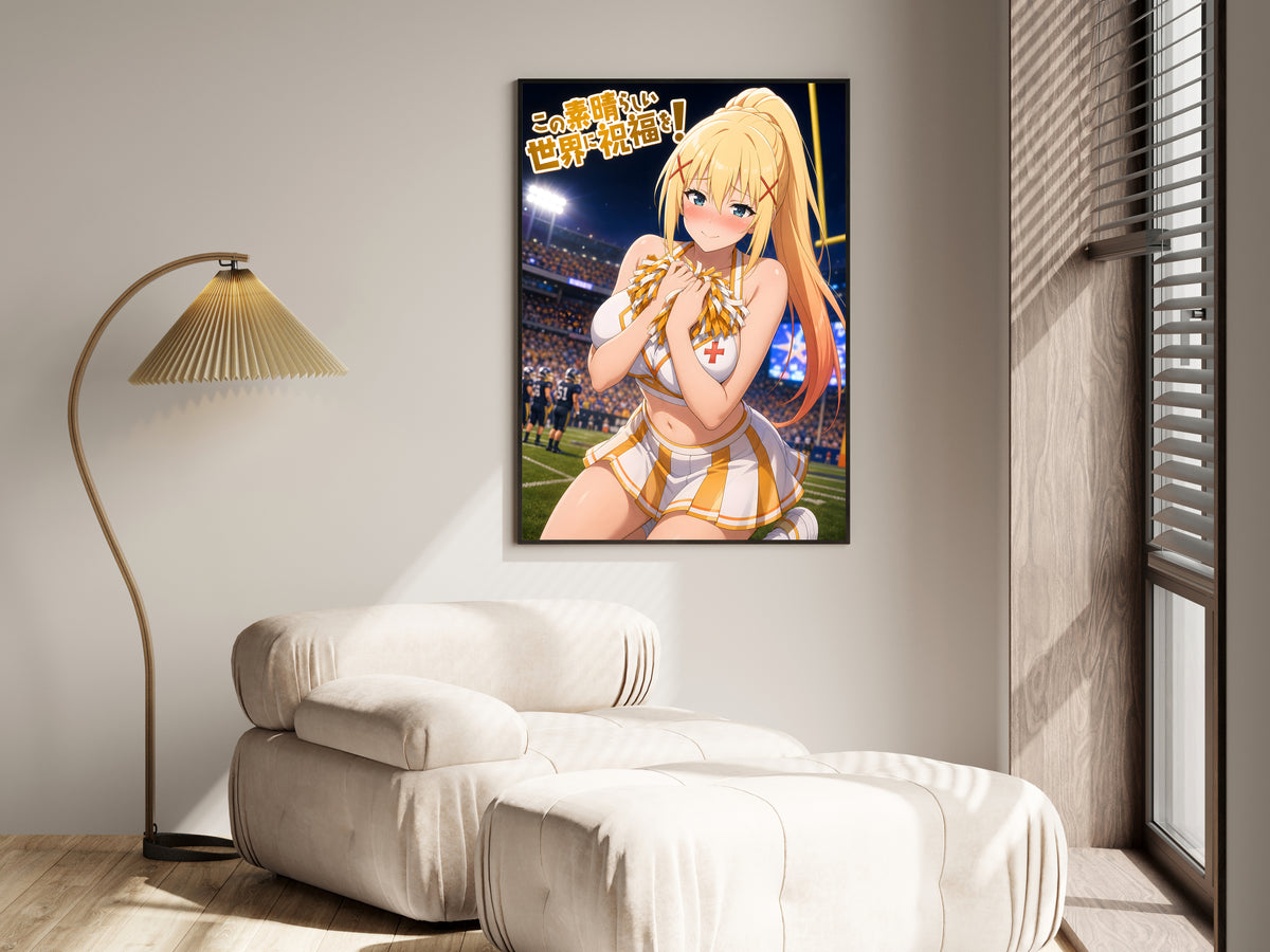 KonoSuba Darkness Gold Cheerleader Anime Poster — i01455