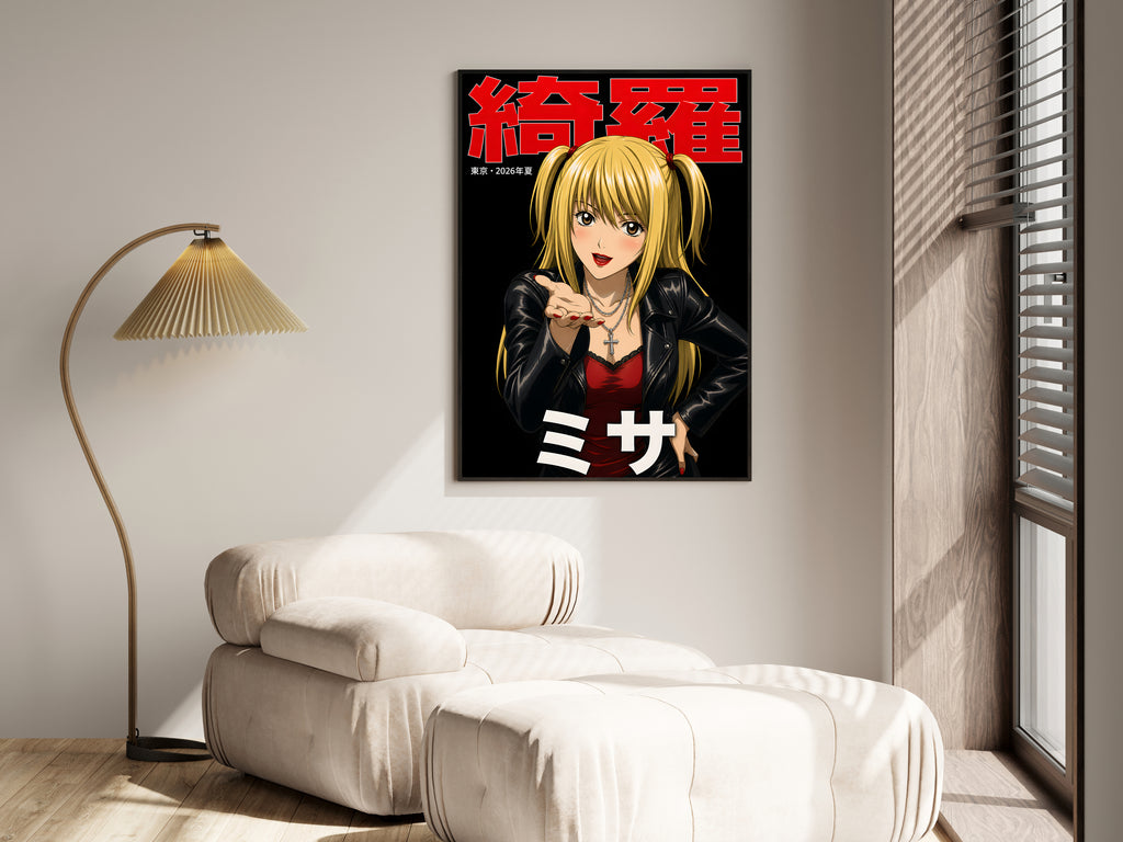 Death Note Misa Red Black Gothic Portrait Anime Poster — i01455