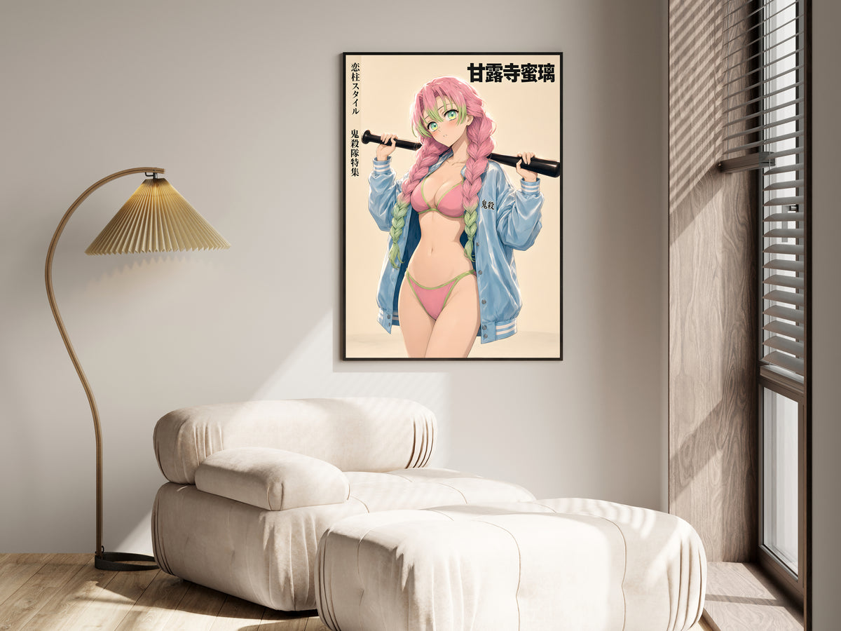 Demon Slayer Mitsuri Varsity Style Anime Poster — i01455