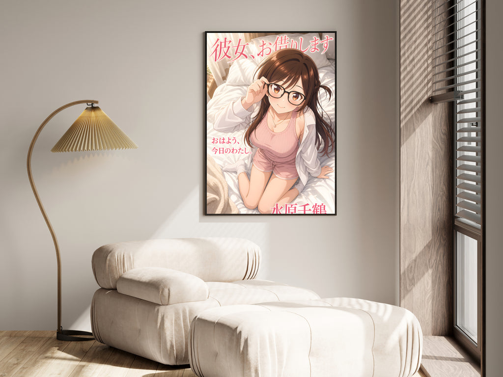 Rent a Girlfriend Chizuru Morning Glasses Portrait Anime Poster — i01455