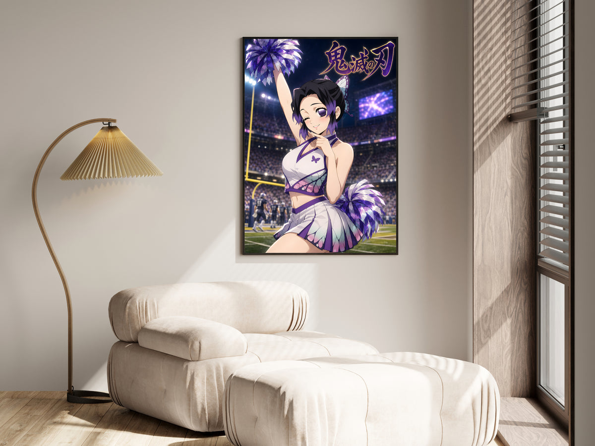 Demon Slayer Shinobu Butterfly Cheer Portrait Anime Poster — i01455