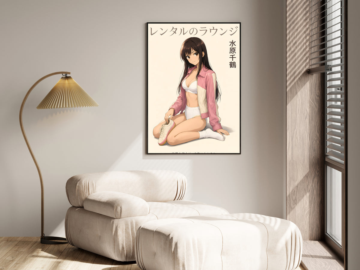 Rent-a-Girlfriend Chizuru Pink Lounge Fashion Anime Poster — i01455