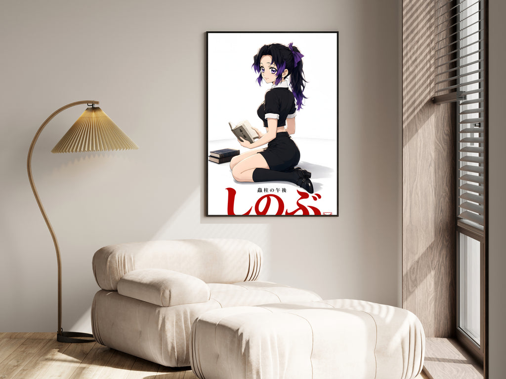 Demon Slayer Shinobu Reading Editorial Anime Poster — i01455