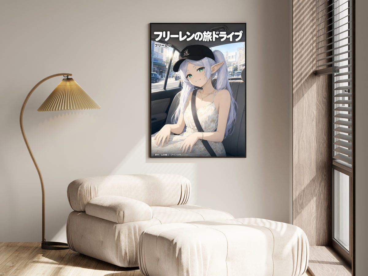 Frieren Car Seat Portrait Anime Poster — i01455
