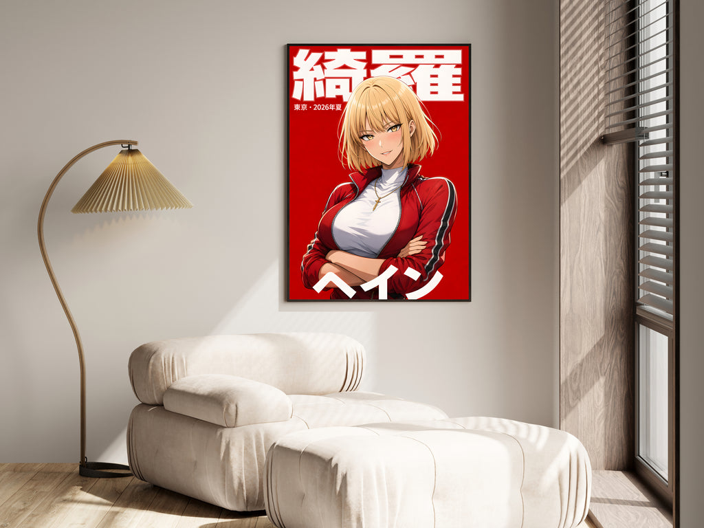 Solo Leveling Cha Hae-In Red Jacket Portrait Anime Poster — i01455