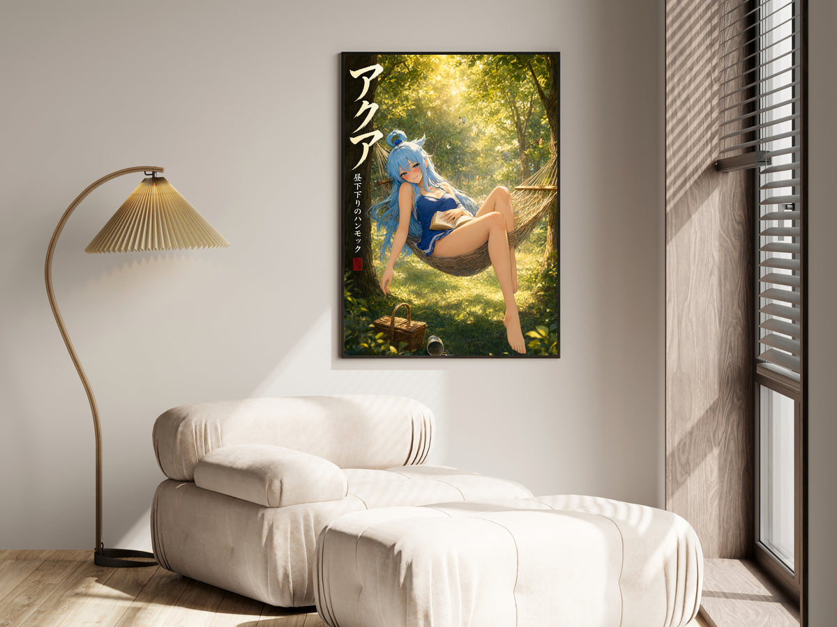KonoSuba Aqua Golden Forest Hammock Anime Poster — i01455