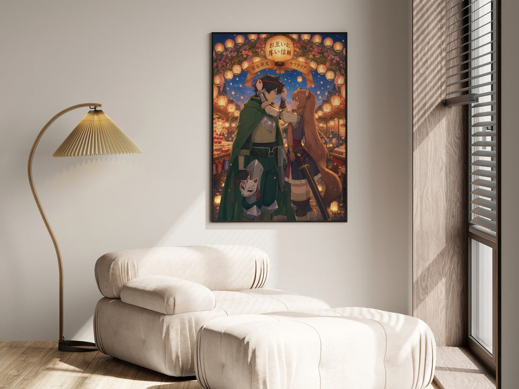 The Rising of the Shield Hero Romance Plus Lantern Festival Mask Anime Poster
