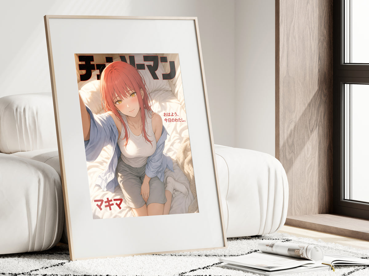 Chainsaw Man Makima Morning Selfie Anime Poster — i01462