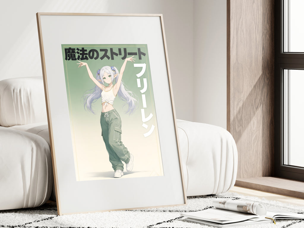 Frieren Green Cargo Streetwear Anime Poster — i01462