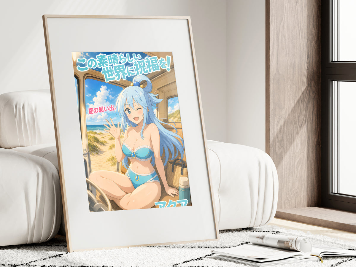 KonoSuba Aqua Beach Camper Summer Anime Poster — i01462