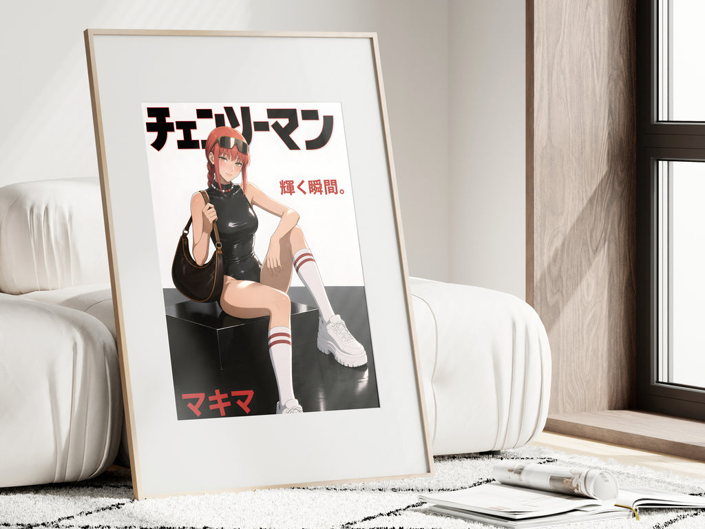 Chainsaw Man Makima Black Patent Fashion Anime Poster — i01462