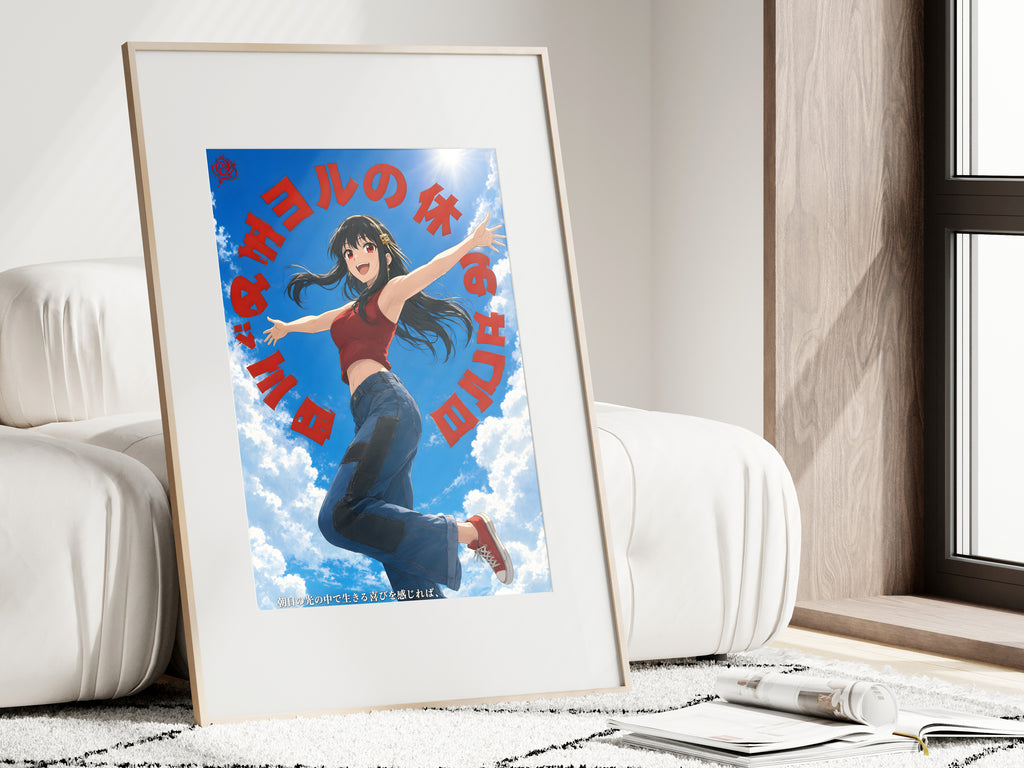 Spy x Family Yor Blue Sky Circle Portrait Anime Poster — i01462