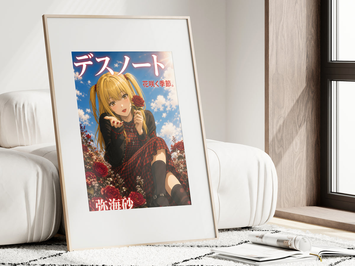 Death Note Misa Red Rose Garden Anime Poster — i01462