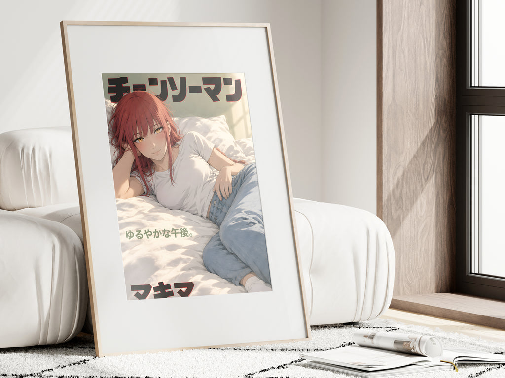 Chainsaw Man Makima Sunlit Afternoon Anime Poster — i01462