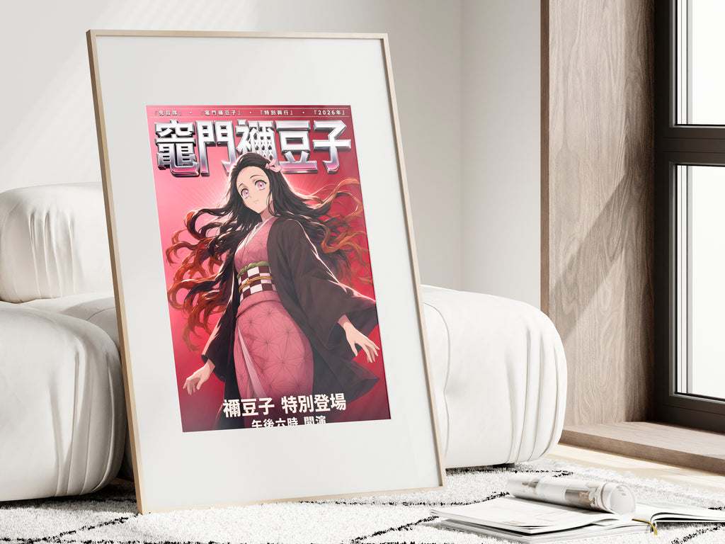Demon Slayer Nezuko Kamado Kimono Portrait Anime Poster — i01462