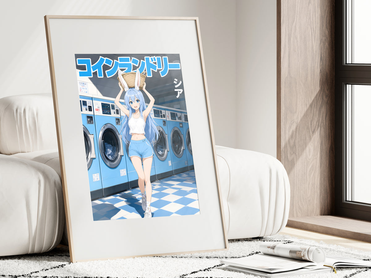 Arifureta Shea Blue Laundry Day Anime Poster — i01462
